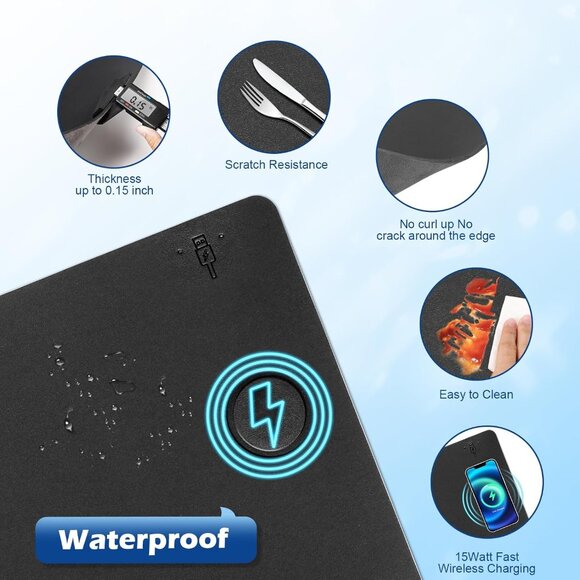 Wireless Charging Desk Pad - Picture 2 of 9